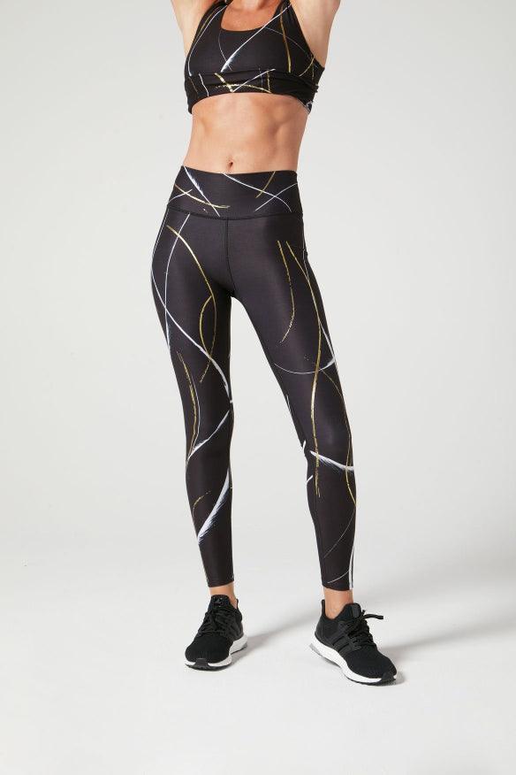 All Over Gold Foil Heart Legging