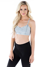 LVR Organic Sports Bra - Cool Grey - LVR Clearance