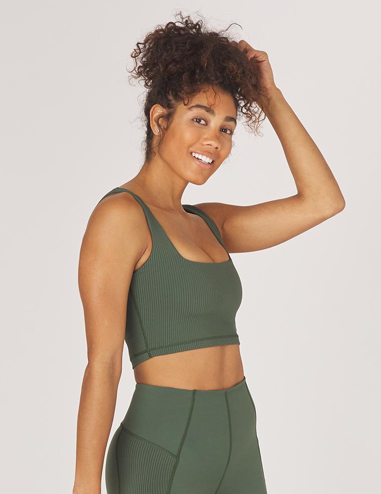 Glyder Cutting Edge Bra - Olive - Glyder Bra Tops